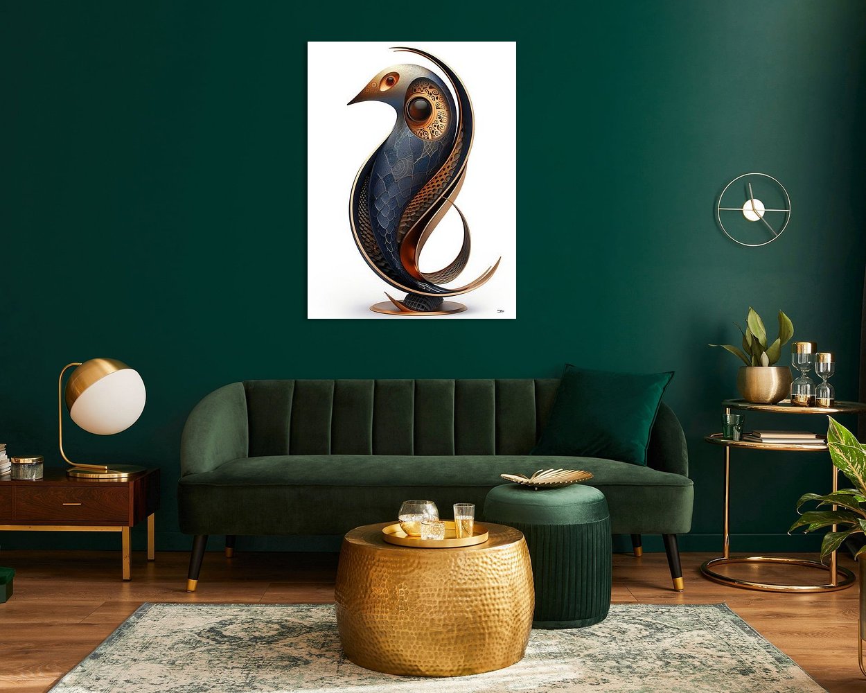 Voorbeeld van het werk in een kamer
