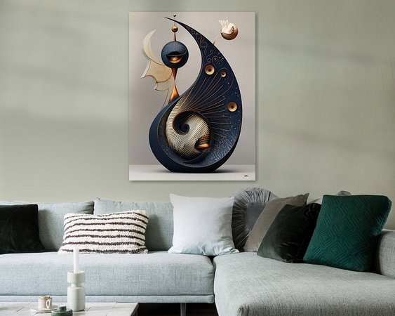 Voorbeeld van het werk in een kamer