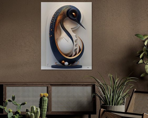 Voorbeeld van het werk in een kamer