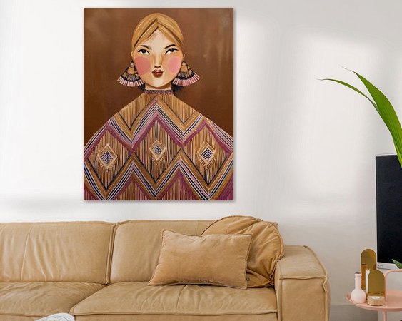 Voorbeeld van het werk in een kamer