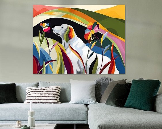 Voorbeeld van het werk in een kamer