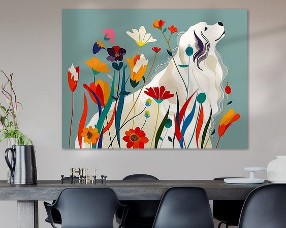 Voorbeeld van het werk in een kamer