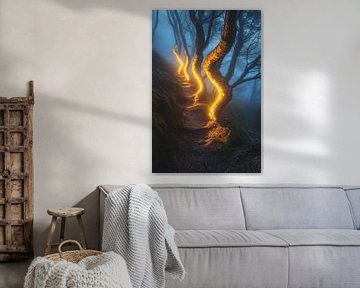 schilderachtig mystiek bos van Egon Zitter