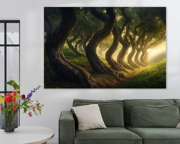 schilderachtig mystiek bos van Egon Zitter