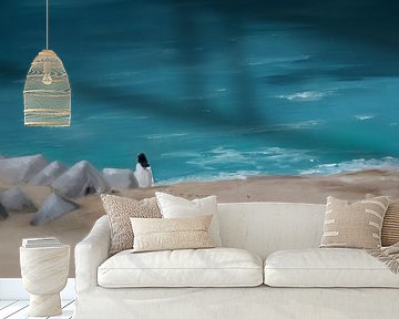 Die Frau am Meer - Via del Pescatore von Petra Kaindel