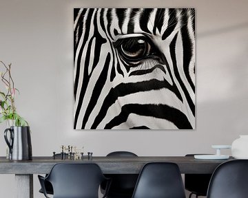 Zebra van Koffie Zwart