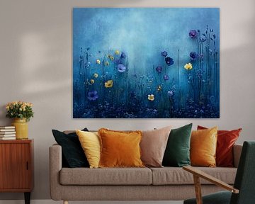 Veld vol Zomer | Pastelkleurige Bloemen in Zacht Bokeh van Karina Brouwer