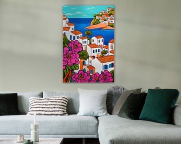 Thriving coastal village by Poster Art Shop