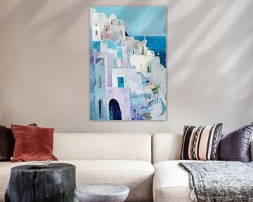 Blue coastal landscape by Poster Art Shop
