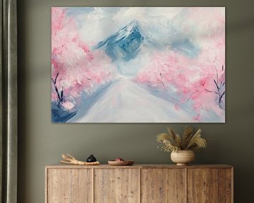 Flower path mountains by Poster Art Shop