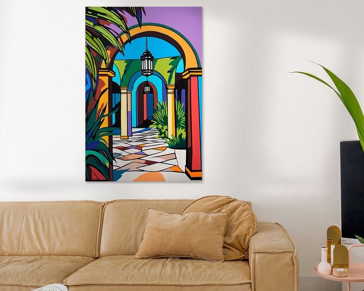 Voorbeeld van het werk in een kamer