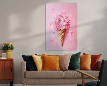 Magische bloemenwafel van Poster Art Shop