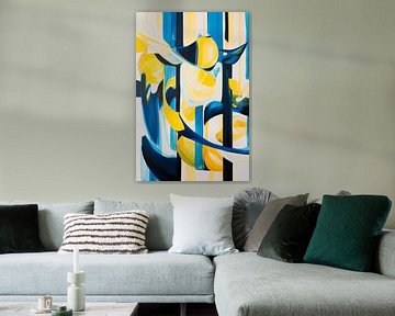Play of colours blue-yellow by Poster Art Shop