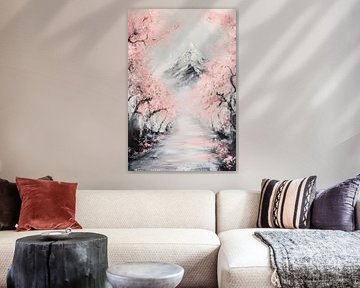 Flower path to the mountains by Poster Art Shop