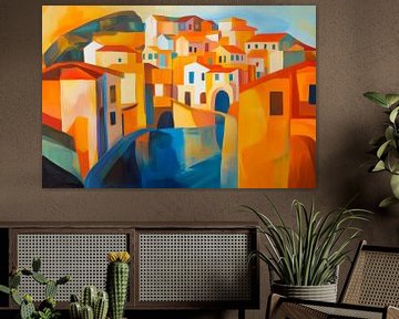 Farbige Wasserstadt von Poster Art Shop