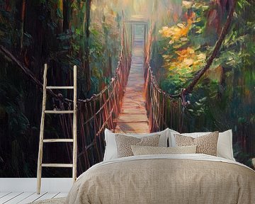 Bos hangbrug van Poster Art Shop