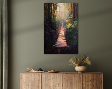 Hängebrücke Wald von Poster Art Shop