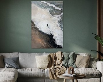 Surfer in the storm by Poster Art Shop
