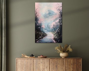 Cherry blossom path by Poster Art Shop