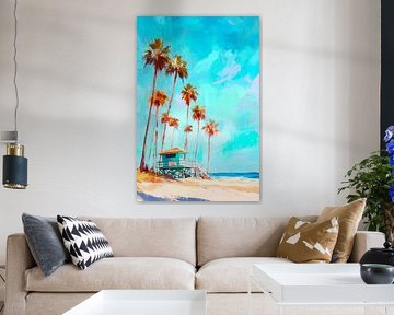 Beach house Palmen by Poster Art Shop