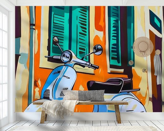 Voorbeeld van het werk in een kamer