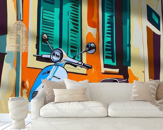 Voorbeeld van het werk in een kamer