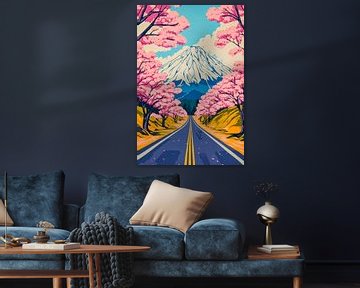 Kersenbloesemweg van Poster Art Shop