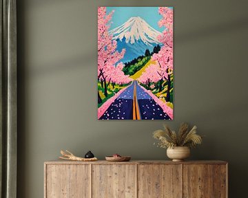 Kersenbloesemweg van Poster Art Shop