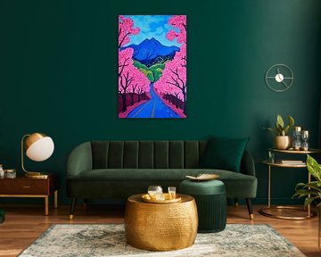 Cherry blossom path by Poster Art Shop