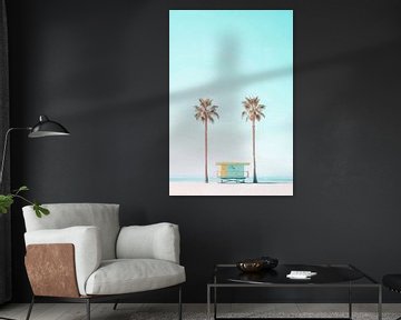 Strandhuis Palmen van Poster Art Shop
