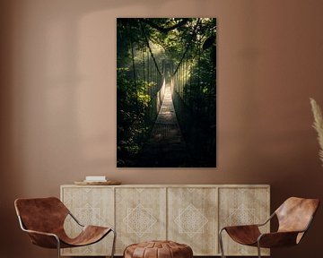 Hangende brug jungle van Poster Art Shop