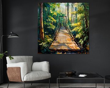 Hangend bruggenbos van Poster Art Shop