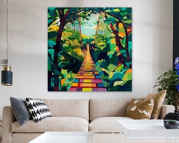 Hängebrücke Dschungel von Poster Art Shop