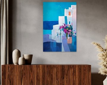 Coastal blossom architecture by Poster Art Shop