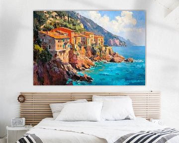 Kustzicht zee van Poster Art Shop
