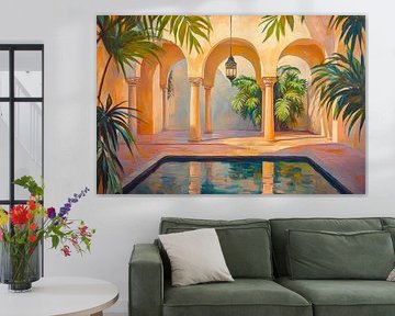 Piscine dans l'oasis sur Poster Art Shop