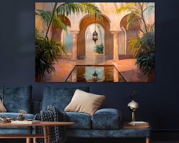 Oriental courtyard by Poster Art Shop