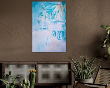 Plage et palmiers sur Poster Art Shop