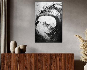 Surfer in het water van Poster Art Shop