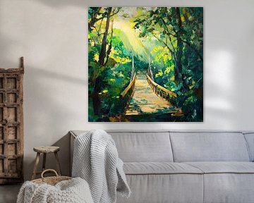 Waldweg im Licht von Poster Art Shop