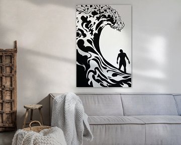 Golf en mens van Poster Art Shop