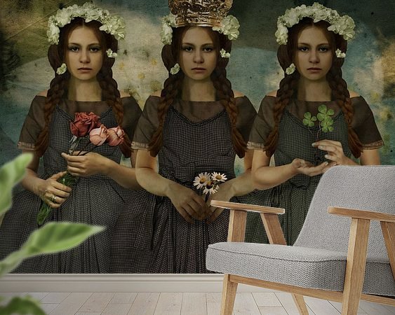 Voorbeeld van het werk in een kamer