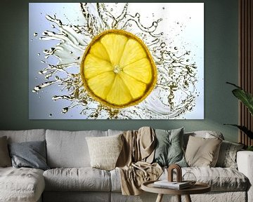 Fruits : Lemon in splash by Photoart-Naegele