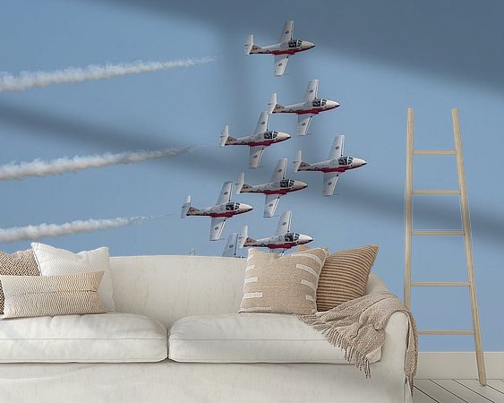 Voorbeeld van het werk in een kamer