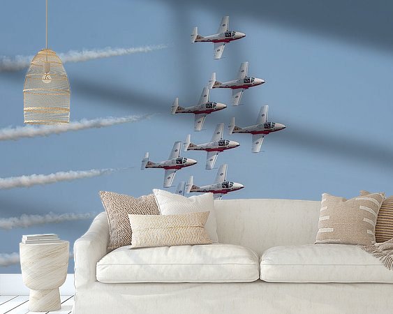 Voorbeeld van het werk in een kamer