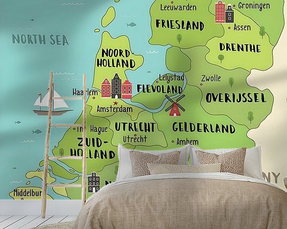 Voorbeeld van het werk in een kamer