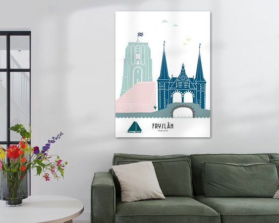 Voorbeeld van het werk in een kamer