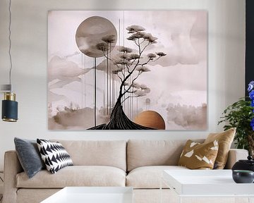Japandi - WabiSabi art - Series: Japanese Landscape -5 by Studio Pieternel