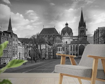 Aachen Cathedral in stylish black and white by Rolf Schnepp