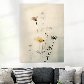 Botanisch verblasst, japanischer Stil von Japandi Art Studio